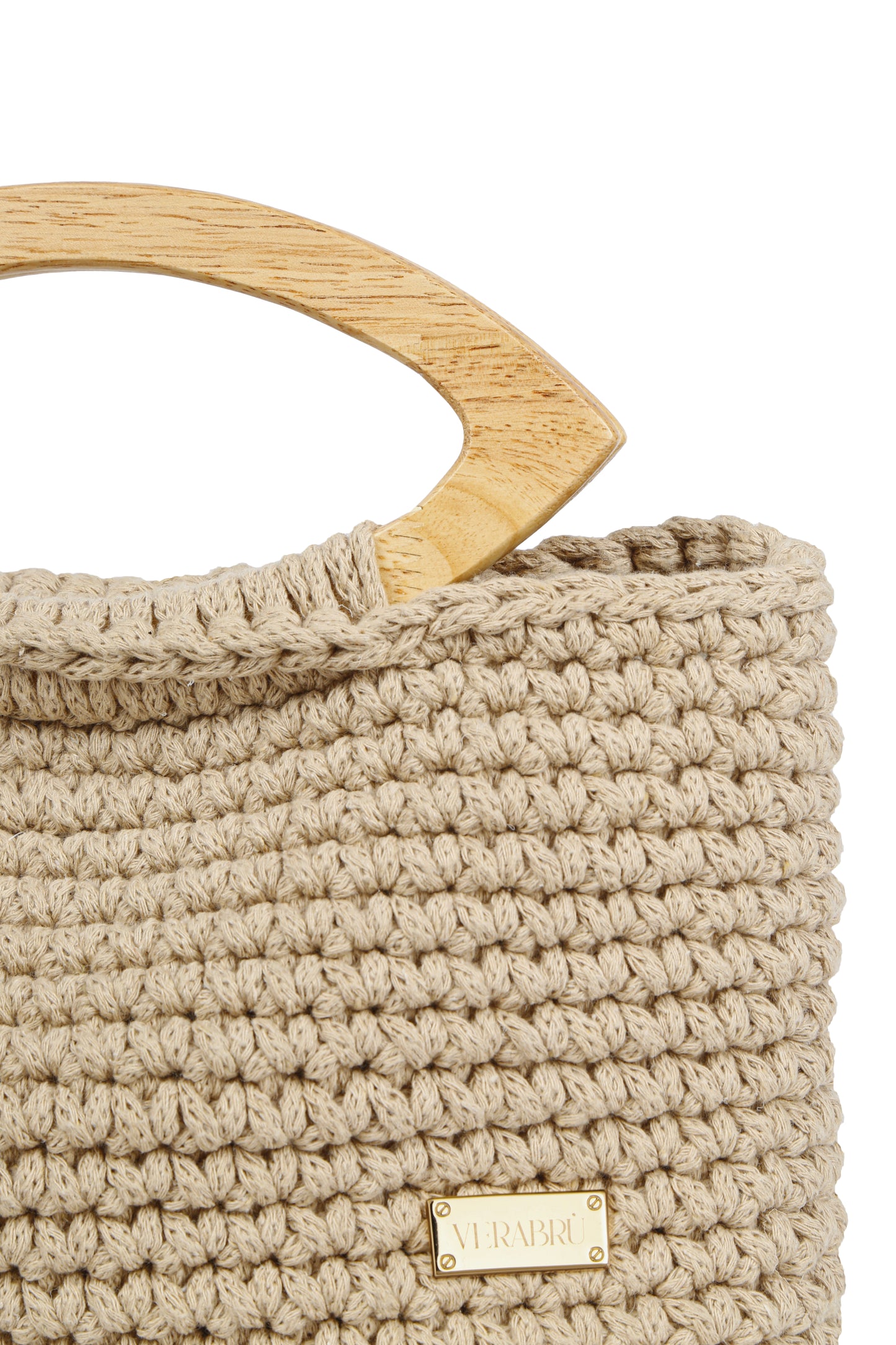 Arena Noble - 100% Algodón Asas de Madera