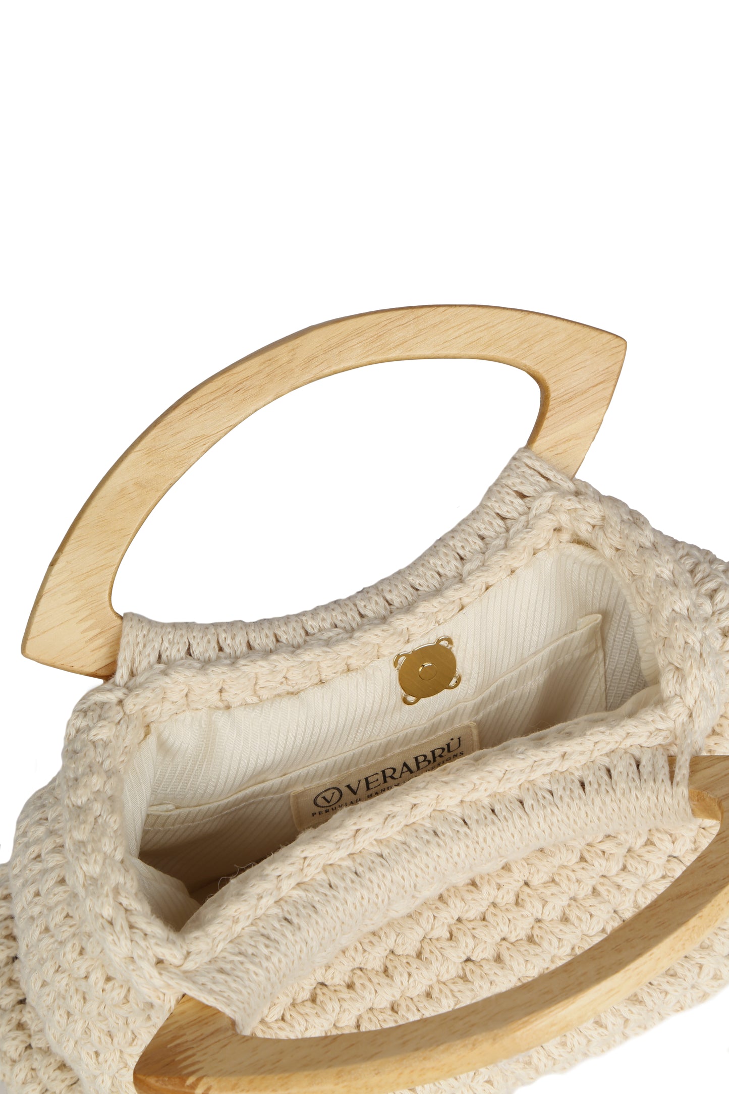 Amarile - 100% Algodón Asas de Madera