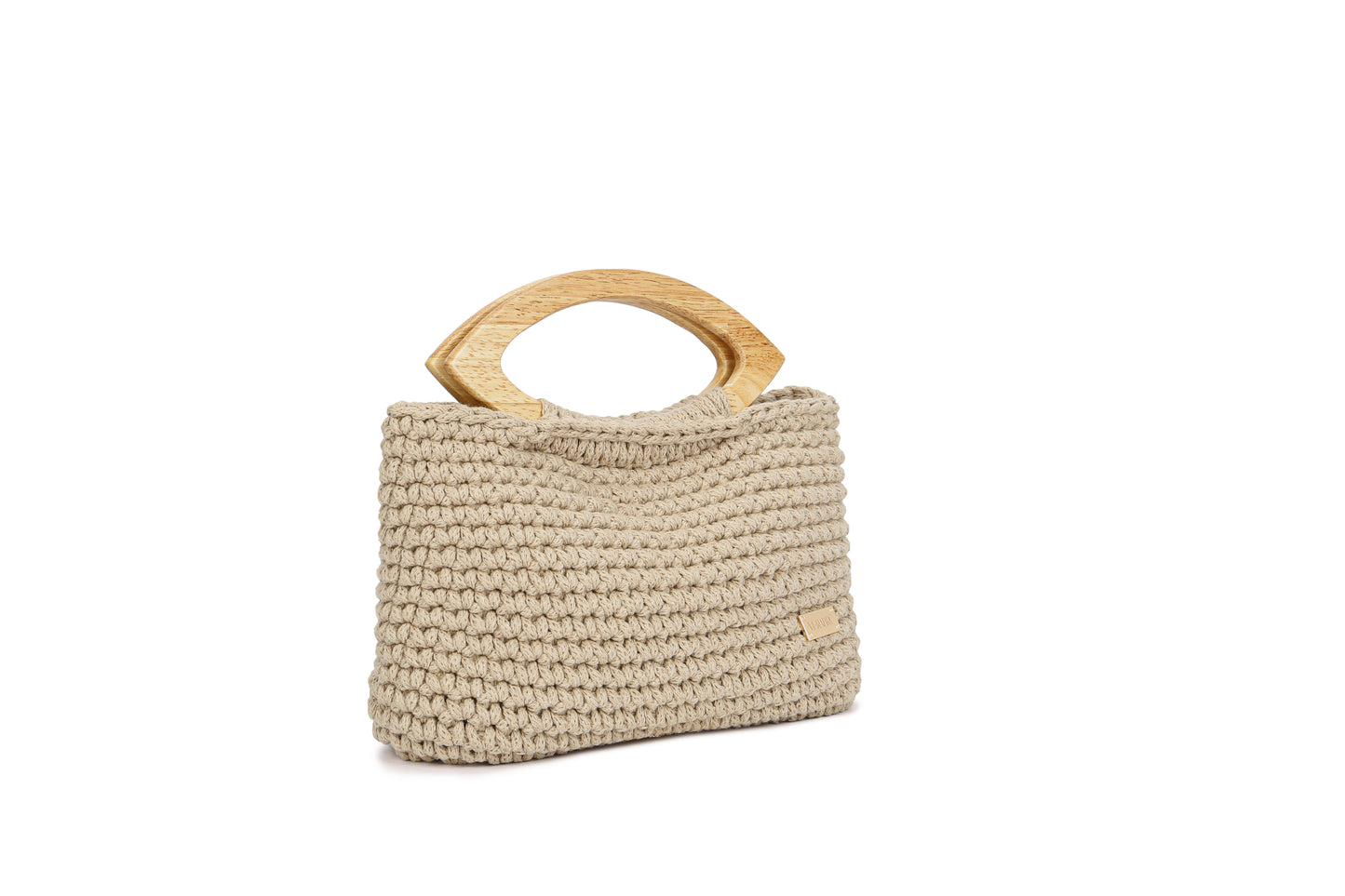 Arena Noble - 100% Algodón Asas de Madera