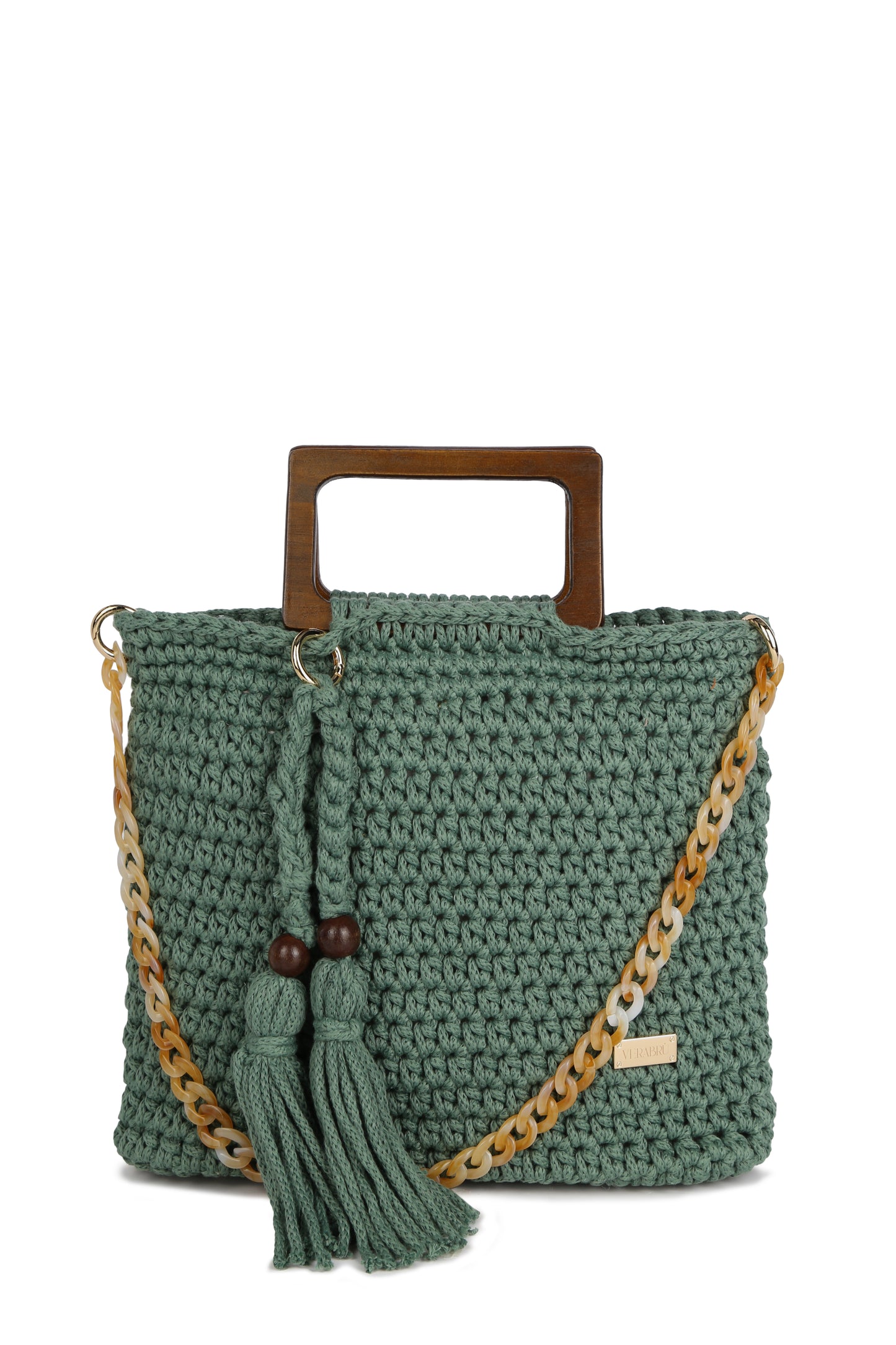 Eira - 100% Algodón Asas de Madera